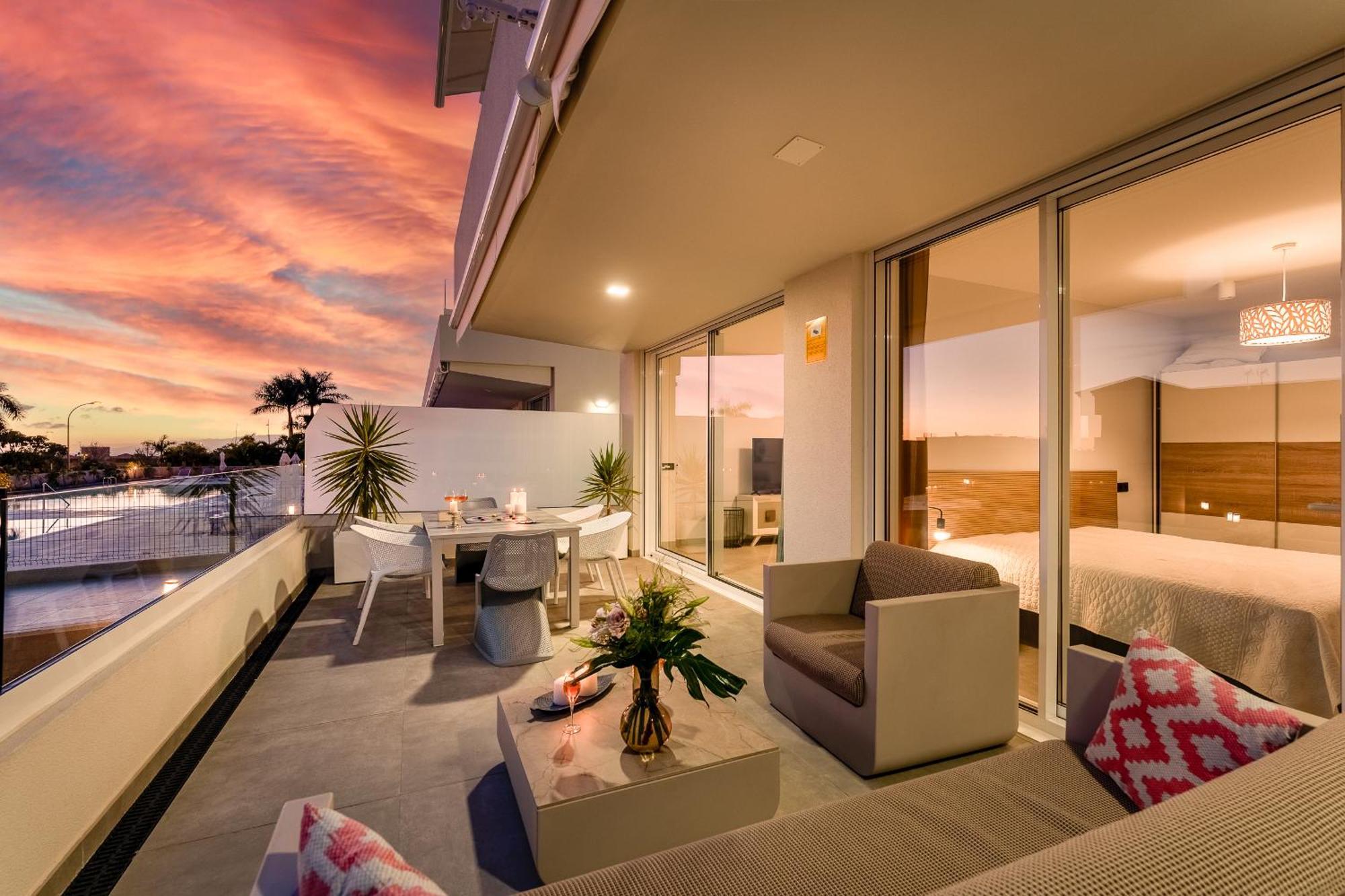 Modern New Apartment Las Terrazas De Costa Adeje. Heated Pool, Big Terrace And Private Parking 외부 사진